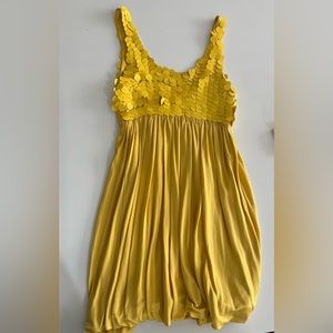 SOLD! Alice and Olivia yellow sequin dress xs